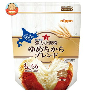日本製粉 ニップン 強力小麦粉 ゆめちからブレンド 1kg×12袋入×(2ケース)| 送料無料 小麦粉 強力粉 パン 1斤分