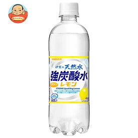 サンガリア 伊賀の天然水 強炭酸水 レモン 500mlペットボトル×24本入｜ 送料無料 炭酸飲料 炭酸水 ソーダ 割り材 PET 強炭酸