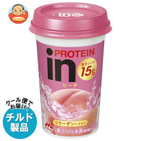 [ポイント5倍+200ポイント！7/11(金)1時59分まで全品対象エントリー&購入]森永乳業 inプロテイン ピーチ 240ml×10本入×(2ケース) チルド 冷蔵品｜ 送料無料 チルド ピーチ プロテイン