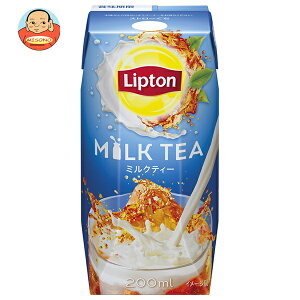 森永乳業 リプトン ミルクティー(プリズマ容器) 200ml紙パック×24本入| 送料無料 紅茶 ミルク ミルクティー 紙パック