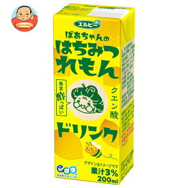エルビー ばあちゃんのはちみつレモンドリンク 200ml紙パック×24本入×(2ケース)｜ 送料無料 蜂蜜 レモン レモン果汁 レモンドリンク 果実
