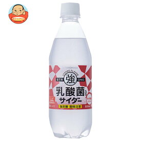 友桝飲料 乳酸菌入りサイダー 500mlペットボトル×24本入｜ 送料無料 サイダー ソーダ 炭酸 スパークリング 乳酸菌
