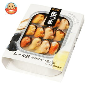 【送料無料・メーカー/問屋直送品・代引不可】国分 K&K 缶つま ムール貝の白ワイン蒸し風EO 角3号B缶 95g×6個入｜ おつまみ 缶詰