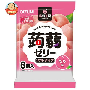 オーイズミ下仁田 蒟蒻工房 蒟蒻ゼリー もも味 6個入×16袋入| 送料無料 OIZUMI おやつ 生菓子 こんにゃくゼリー ゼリー ダイエット 桃 ピーチ