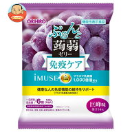 オリヒロ ぷるんと蒟蒻ゼリー 免疫ケア プラズマ乳酸菌 (巨峰) (20gパウチ×6個)×24袋入×(2ケース)｜ …