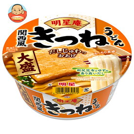[ポイント5倍！6/11(木)1時59分まで全品対象エントリー&購入]明星食品 明星庵 きつねうどん 大盛 105g×12個入｜ 送料無料 インスタント食品 即席麺 カップめん うどん 大盛り