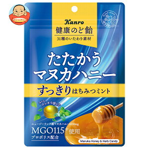 カンロ 健康のど飴たたかうマヌカハニー すっきりはちみつミント 80g×6袋入| 送料無料 お菓子 あめ キャンディー のど飴 蜂蜜
