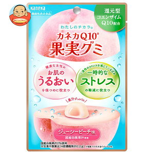 カネカ食品 カネカQ10果実グミ ジューシーピーチ味 40g×10袋入×(2ケース)| 送料無料 グミ 果汁 ジュレ チャック付 コエンザイム 機能性表示食品 ストレス うるおい モモ ピーチ