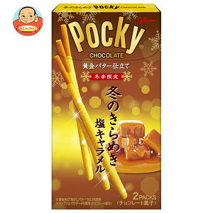 江崎グリコ 冬のきらめきポッキー 塩キャラメル 2袋×10個入×(2ケース)| 送料無料 お菓子 チョコレート Pocky ポッキー 冬季限定 塩キャラメル キャラメル