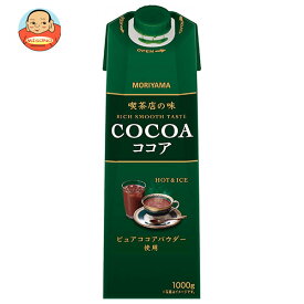 守山乳業 喫茶店の味 ココア 1000g紙パック×6本入×(2ケース)｜ 送料無料 アイスココア 1l 1L 紙パック