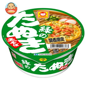 東洋水産 マルちゃん 緑のたぬき天そば(関西) 101g×12個入｜ 送料無料 インスタント そば 即席 カップ麺