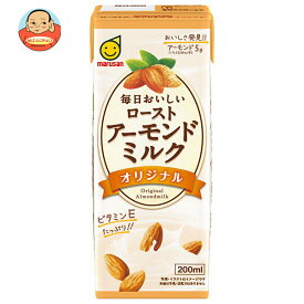 マルサンアイ 毎日おいしい ローストアーモンドミルク オリジナル 200ml紙パック×24本入｜ 送料無料 植物性ミルク アーモンド飲料
