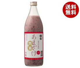 国菊 黒米あまざけ(甘酒) 985g瓶×6本入×(2ケース)｜ 送料無料 甘酒 米麹 米 ホット 栄養