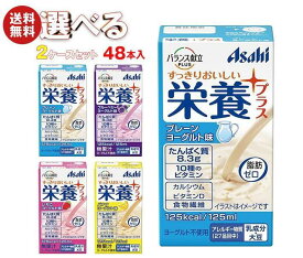 アサヒグループ食品 バランス栄養プラス 選べる2ケースセット 125ml紙パック×48(24×2)本入｜ 送料無料 乳性 紙パック 栄養調整食品 栄養機能食品 珈琲 フルーツ