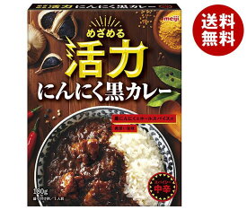 明治製菓 めざめる活力 にんにく黒カレー 180g×30箱入×(2ケース)｜ 送料無料 一般食品 レトルト 中辛 1人前