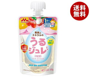 森永乳業 うるジュレ PINK 100gパウチ×36本入×(2ケース)| 送料無料 果実 ゼリー飲料 ベビー 赤ちゃん 水分補給 乳酸菌