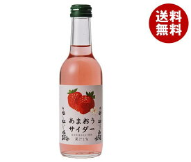 友桝飲料 あまおうサイダー 245ml瓶×24本入×(2ケース)｜ 送料無料 サイダー 炭酸 フルーツ イチゴ いちご あまおう 瓶