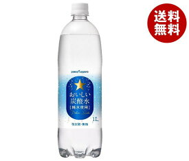 ポッカサッポロ おいしい炭酸水 1Lペットボトル×12本入｜ 送料無料 炭酸飲料 割り材 PET 1l 1000ml