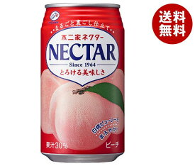 不二家 ネクター ピーチ 350g缶×24本入×(2ケース)｜ 送料無料 果実飲料 ピーチ 缶 NECTAR 果汁 桃