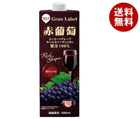 スジャータ 赤葡萄(濃縮還元) 1000ml紙パック×6本入×(2ケース)｜ 送料無料 果実飲料 グレープ 紙パック ぶどう 1L 1l 100％