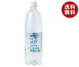 友桝飲料 蛍の郷の天然水スパークリング 1Lペットボトル×15本入×(2ケース)｜ 送料無料 炭酸飲料 PET 割り材 炭酸水 1000ml 1l