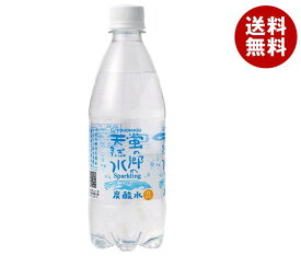 友桝飲料 蛍の郷の天然水スパークリング 500mlペットボトル×24本入×(2ケース)｜ 送料無料 ソーダ 炭酸 ペットボトル 割り材