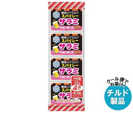 【チルド(冷蔵)商品】雪印メグミルク スパイシーサラミ ベビーチーズ 46g(4個)×15個入｜ 送料無料 チルド商品 チーズ 乳製品