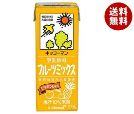 キッコーマン 豆乳飲料 フルーツミックス 200ml紙パック×18本入×(2ケース)｜ 送料無料 豆乳 キッコーマン フルーツ 200ml 紙パック