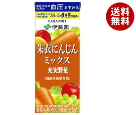 伊藤園 充実野菜 朱衣にんじんミックス【機能性表示食品】 200ml紙パック×24本入｜ 送料無料 紙パック ベジタブル 野菜ジュース にんじん