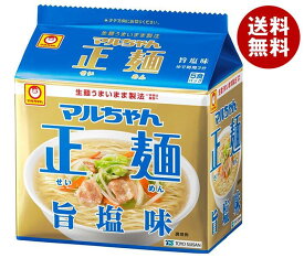 東洋水産 マルちゃん正麺 旨塩味 (112g×5食)×6個入｜ 送料無料 インスタント食品 即席 袋めん