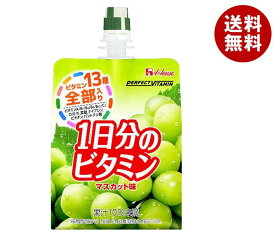 ハウスウェルネス PERFECT VITAMIN(パーフェクトビタミン) 1日分のビタミンゼリー マスカット味 180gパウチ×24本入×(2ケース)｜ 送料無料 栄養機能食品 ゼリー飲料 ビオチン