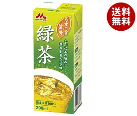 森永乳業 やすらぎ茶房 緑茶 200ml紙パック×24本入｜ 送料無料 緑茶 お茶 おちゃ 茶