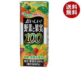 らくのうマザーズ おいしい野菜と果実 200ml紙パック×24本入｜ 送料無料 野菜ジュース 100% 野菜 フルーツ ミックス