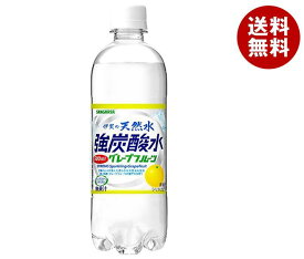 サンガリア 伊賀の天然水 強炭酸水 グレープフルーツ 500mlペットボトル×24本入×(2ケース)｜ 送料無料 炭酸飲料 スパークリング 天然水