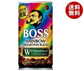 サントリー BOSS(ボス) レインボーマウンテンブレンド 185g缶×30本入×(2ケース)｜ 送料無料 珈琲 スタンダード エスプレッソ 缶コーヒー