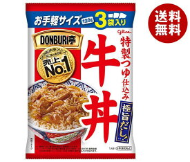 江崎グリコ DONBURI亭 3食パック 牛丼 120g×3×10個入×(2ケース)｜ 送料無料 一般食品 レトルト食品 丼 どんぶり