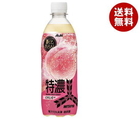 アサヒ飲料 三ツ矢 特濃ピーチスカッシュ 500mlペットボトル×24本入×(2ケース)｜ 送料無料 炭酸飲料 フルーツ ピーチ もも モモ PET