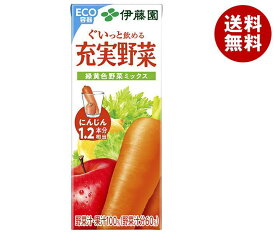 伊藤園 充実野菜 緑黄色野菜ミックス 200ml紙パック×24本入×(2ケース)｜ 送料無料 野菜ジュース 紙パック 野菜 にんじん 人参