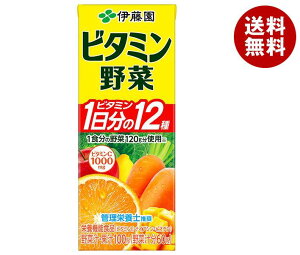 伊藤園 ビタミン野菜 200ml紙パック×24本入×(2ケース)| 送料無料 野菜ジュース 紙パック 野菜 ビタミン 100%ジュース