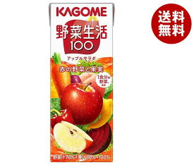 カゴメ 野菜生活100 アップルサラダ 200ml紙パック×24本入×(2ケース)｜ 送料無料 野菜ジュース カゴメ 野菜生活 野菜 リンゴ りんご