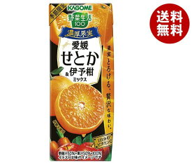 カゴメ 野菜生活100 濃厚果実 愛媛せとか＆伊予柑ミックス 195ml紙パック×24本入｜ 送料無料 野菜ジュース 野菜 柑橘 ミックスジュース