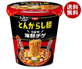 日清食品 日清のとんがらし麺 うま辛海鮮チゲ 62g×12個入｜ 送料無料 カップ麺 カップラーメン インスタントラーメン ラーメン