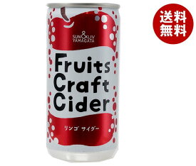 山形食品 FruitsCraftCider リンゴ 200ml缶×30本入×(2ケース)｜ 送料無料 リンゴ 炭酸 炭酸飲料 サイダー 林檎