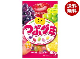 春日井製菓 つぶグミ 80g×6個入｜ 送料無料 お菓子 グミ 袋 硬め食感 5種のフルーツ味