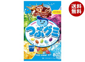 春日井製菓 つぶグミ ソーダ 80g×6個入｜ 送料無料 お菓子 グミ 袋 硬め食感 5種のソーダ味