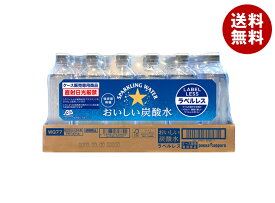 ポッカサッポロ おいしい炭酸水 ラベルレス 600mlペットボトル×24本入×(2ケース)｜ 送料無料 スパークリング 炭酸 ソーダ 割り材 ラベルレス エコ