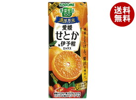 カゴメ 野菜生活100 濃厚果実 愛媛せとか&伊予柑ミックス 195ml紙パック×24本入×(2ケース)｜ 送料無料 野菜ジュース 野菜 柑橘 ミックスジュース