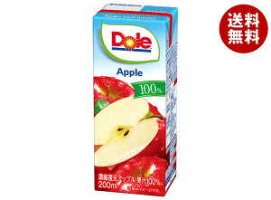 雪印メグミルク Dole(ドール) アップル100% 200ml紙パック×18本入×(2ケース)| 送料無料 りんご リンゴ アップル 果汁100% ジュース