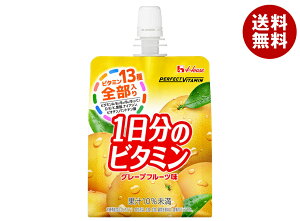 ハウスウェルネス PERFECT VITAMIN(パーフェクトビタミン) 1日分のビタミンゼリー グレープフルーツ味 180gパウチ×24本入×(2ケース)| 送料無料 栄養機能食品 ゼリー飲料 ビオチン