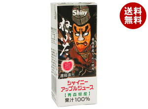 青森県りんごジュース シャイニー アップルジュース ねぶた 200ml紙パック×24本入| 送料無料